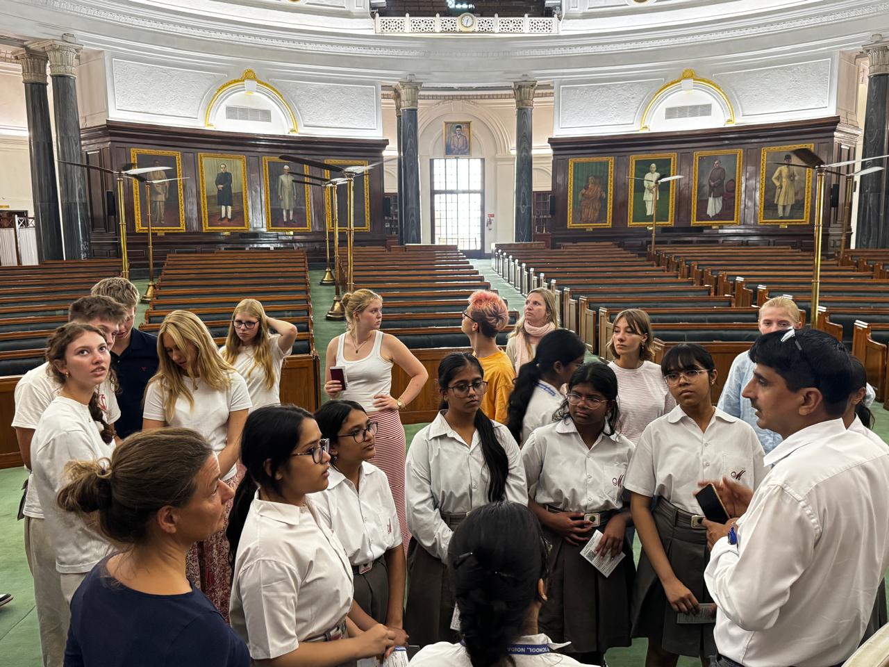 German Exchange Students Visit Parliament House, New Delhi